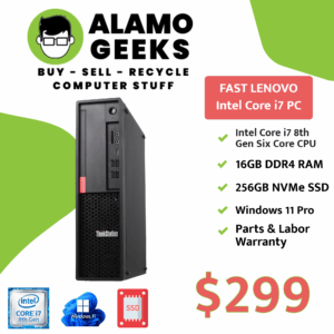 Lenovo ThinkStation P330 PC - Intel Core i7-8700 | 16GB DDR4 | 256GB NVMe SSD | WIN 11