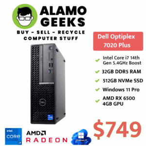 Dell Optiplex 7020 Plus SFF - Intel Core i7-14700 | 32GB DDR5 | 512GB NVMe SSD | AMD RX 6500 GPU