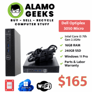 Dell Optiplex 3050 Micro PC - Intel Core i5-7500T 2.7GHz | 16GB | 240GB SSD | WIN 11