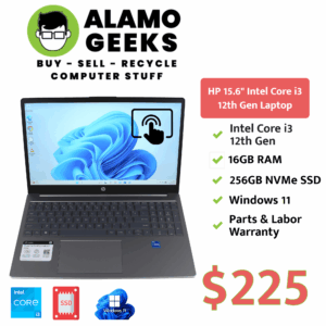 HP 15.6" HD Touchscreen Laptop - Intel Core i3 12th Gen | 16GB | 256GB NVMe SSD | WIN 11